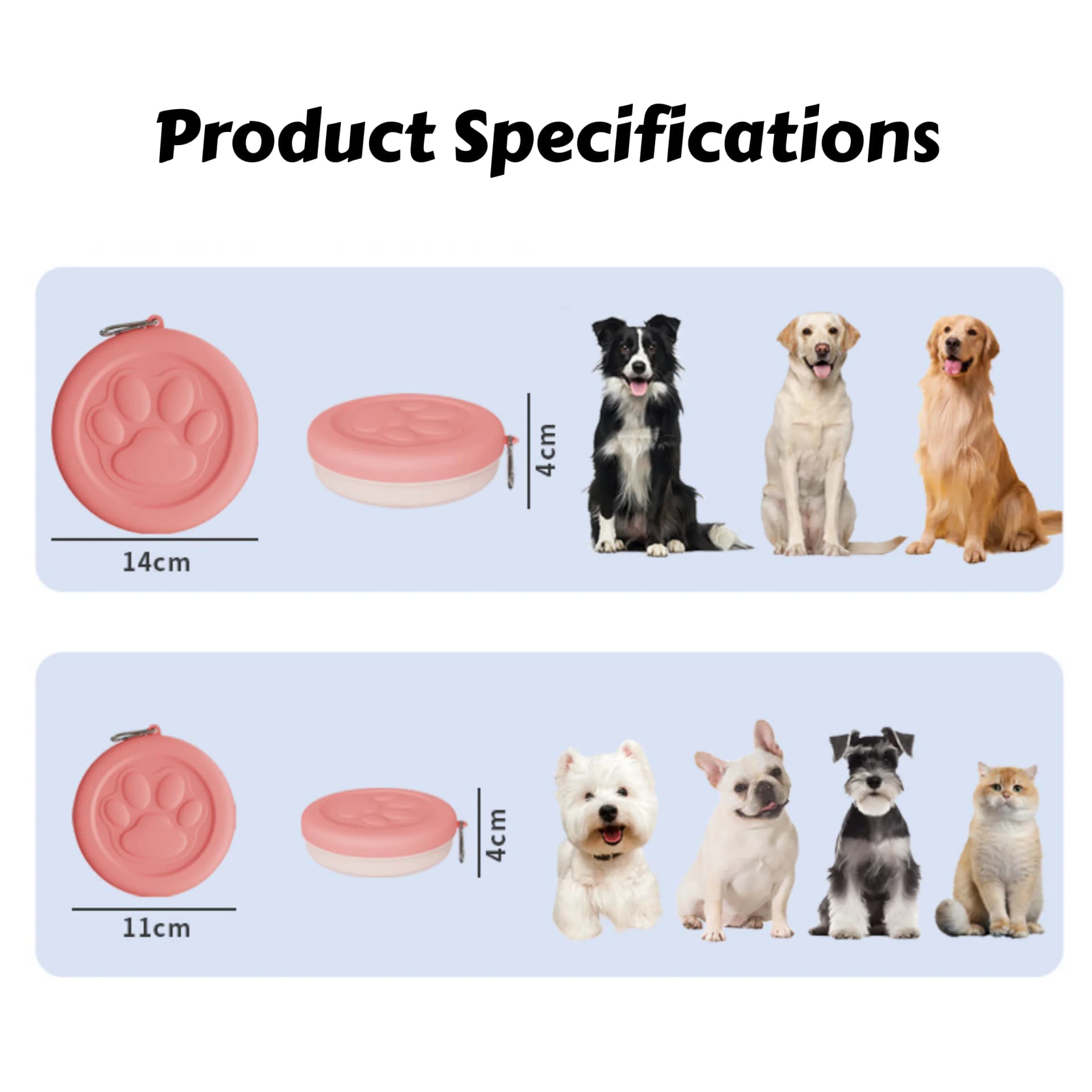 Portable Outdoor Pet Bowl with Treat Compartment