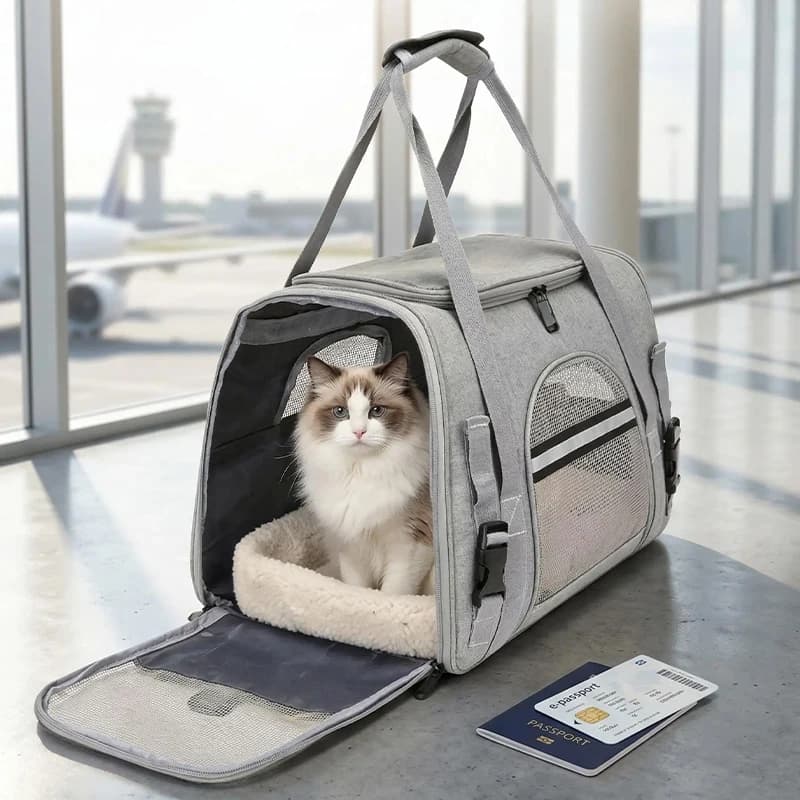 Soft-Sided Pet Carrier for Large And Medium Cats Dog Carriers for Big Medium Cats And Puppy Travel Comfortable Cage Free