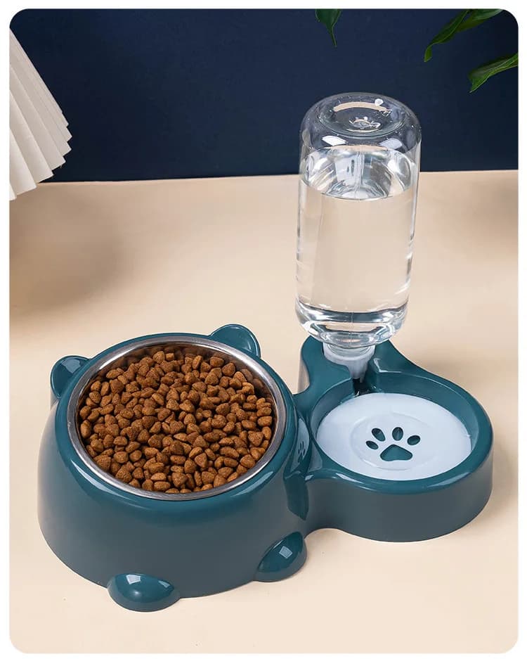 Elevated Dual Pet Feeder Bowl