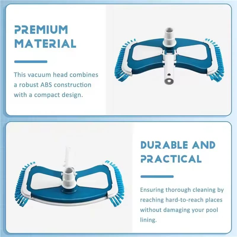Pool Vacuum Head with Side Brushes