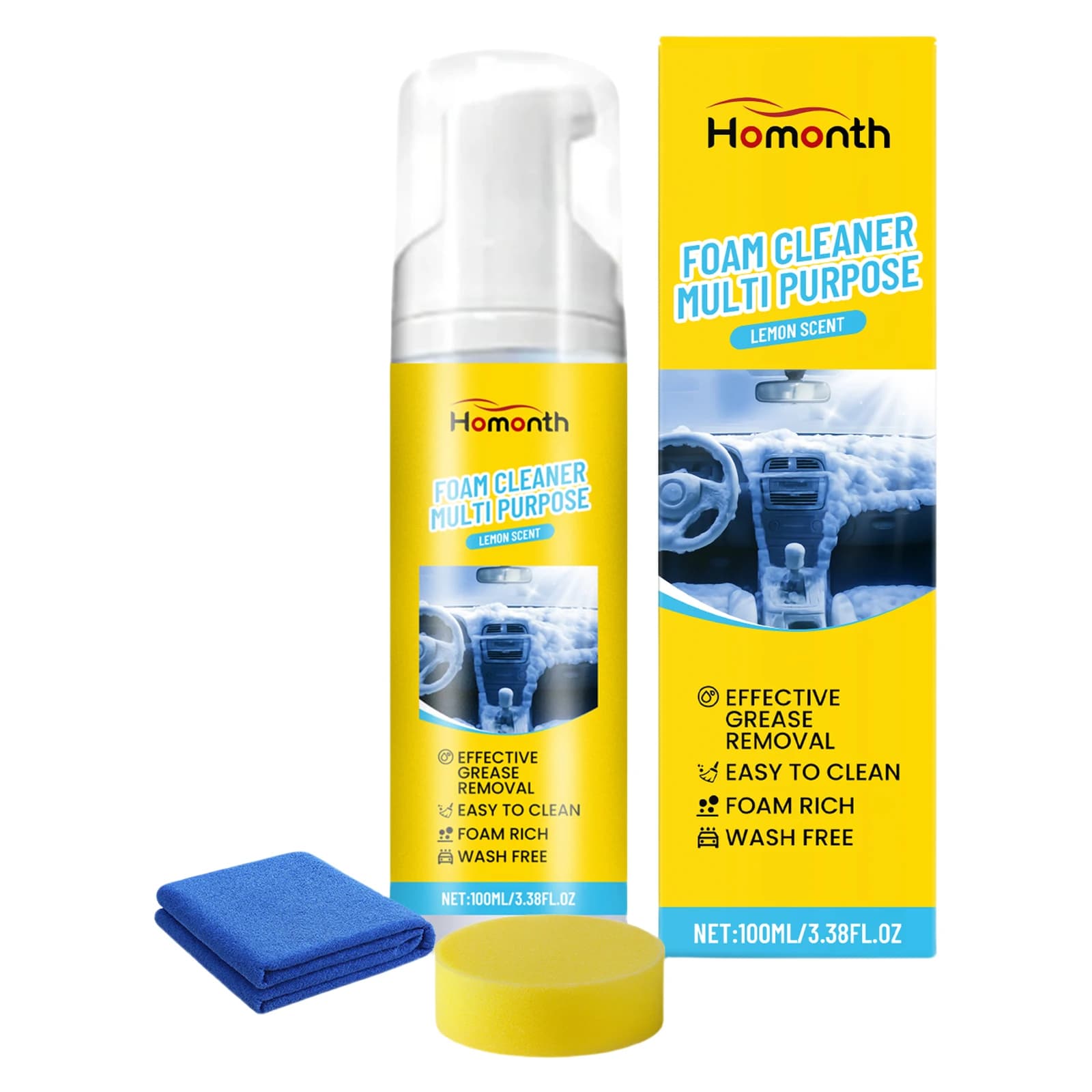Auto Interior Leather Detailer Car Upholstery Cleaner Leather Car Seat Cleaner for Seats Dashboards & Consoles