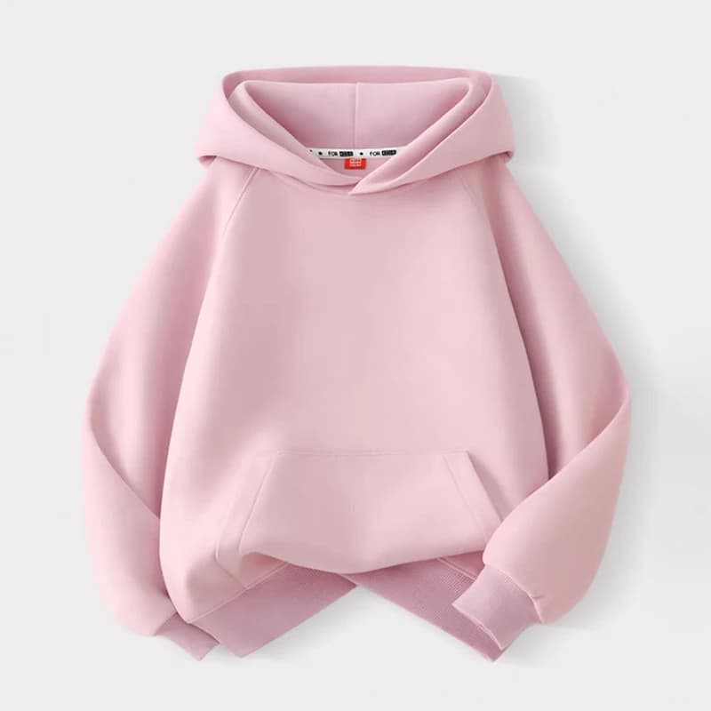 Kids Hoodie Sweatshirt Long Sleeve White