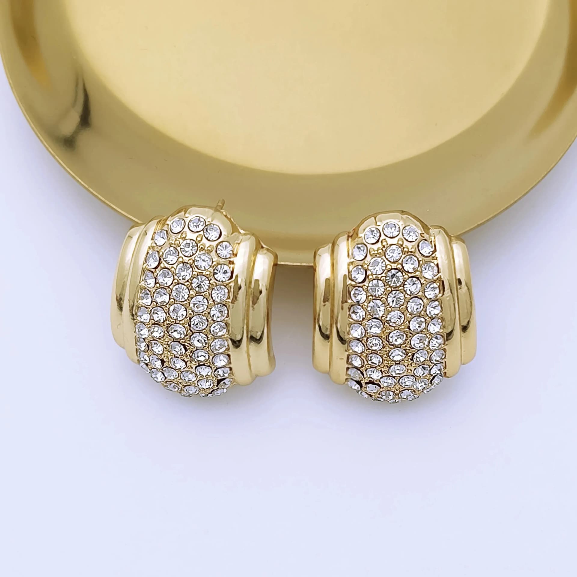 Arabic Jewelry Set For Women High Quality 18K Gold Plated Jewelry Round Necklace Earrings Bracelet And Ring Wedding Party Gift