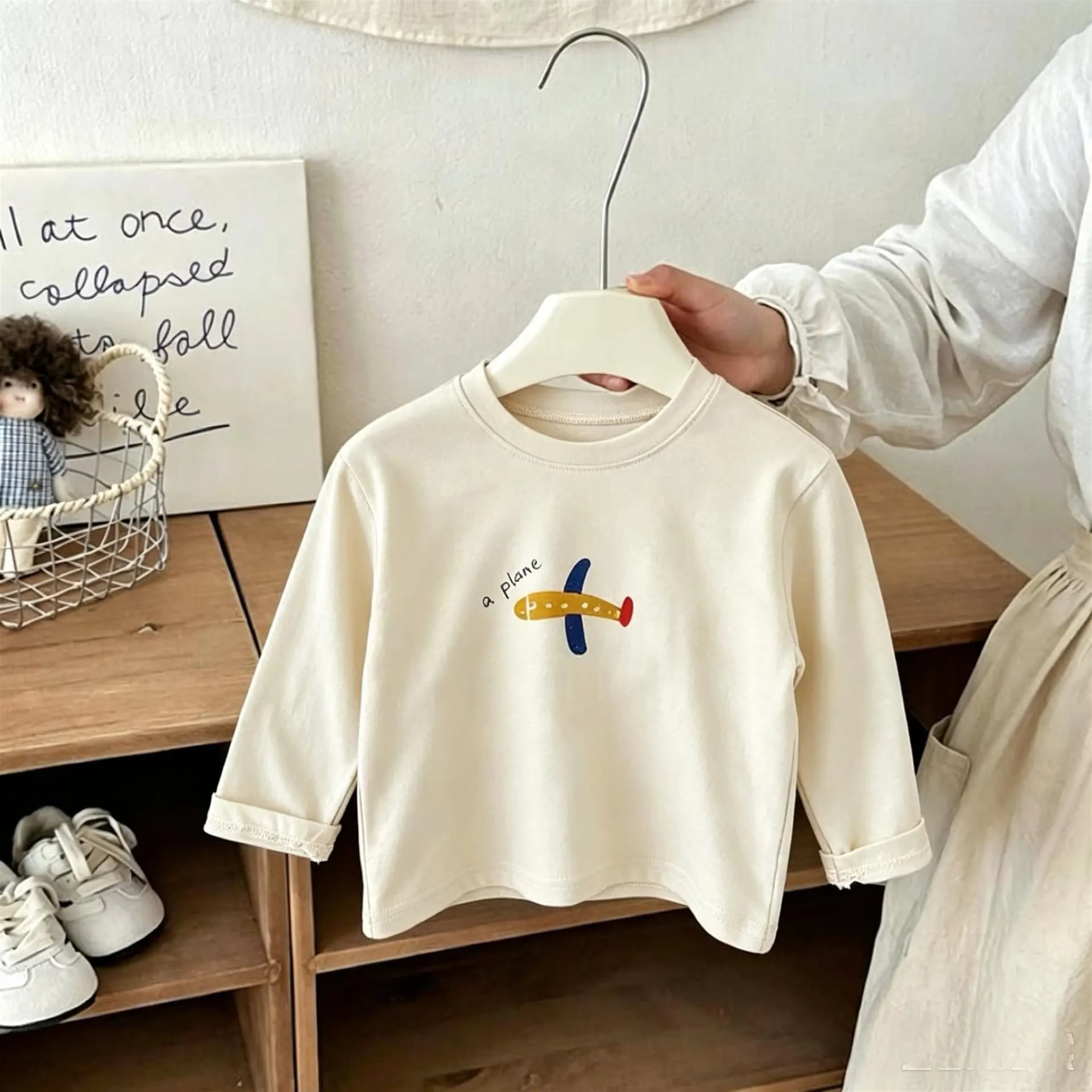 Long Sleeve Crewneck T-Shirt for Kids