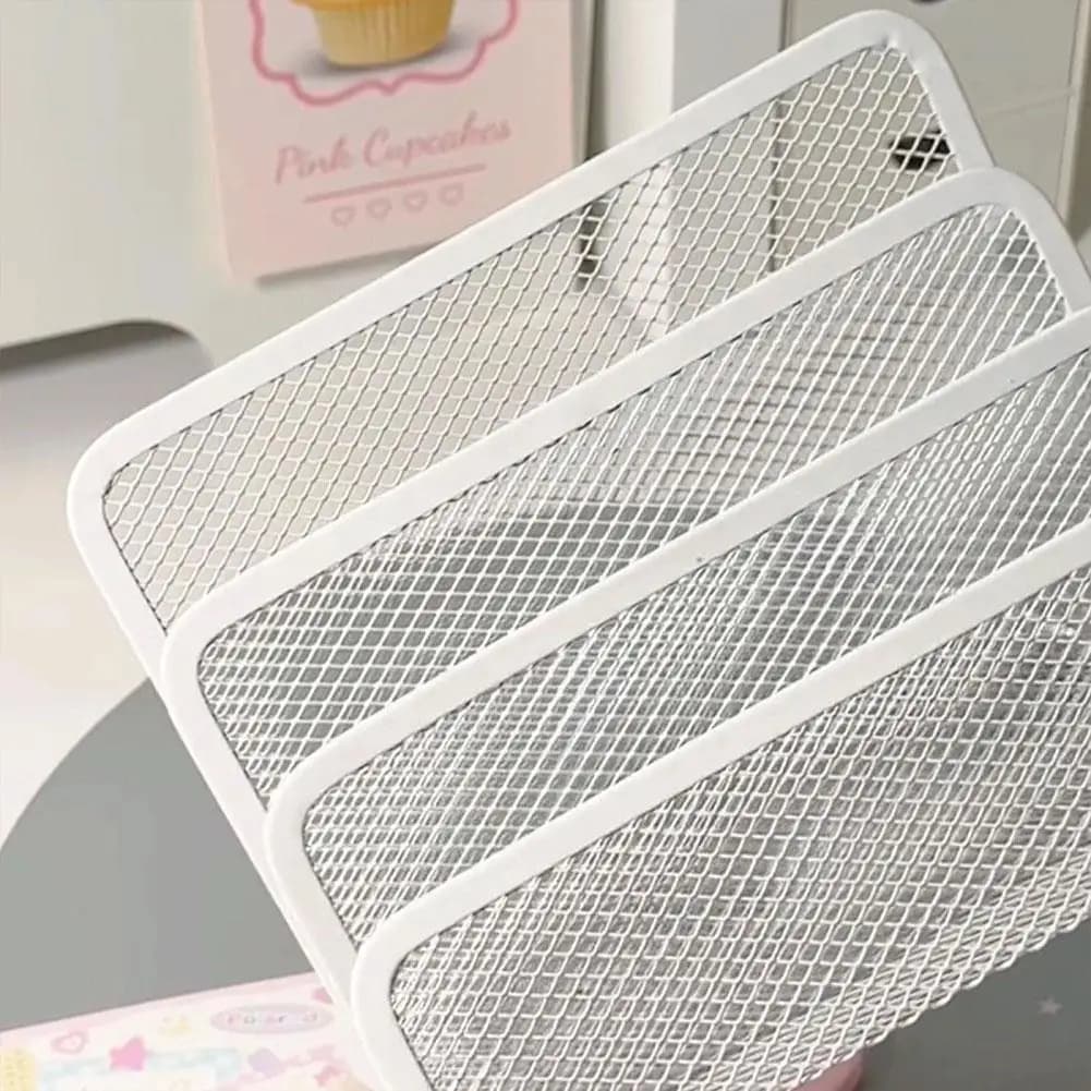 Three-Tier Metal Mesh Desk Mail Organizer