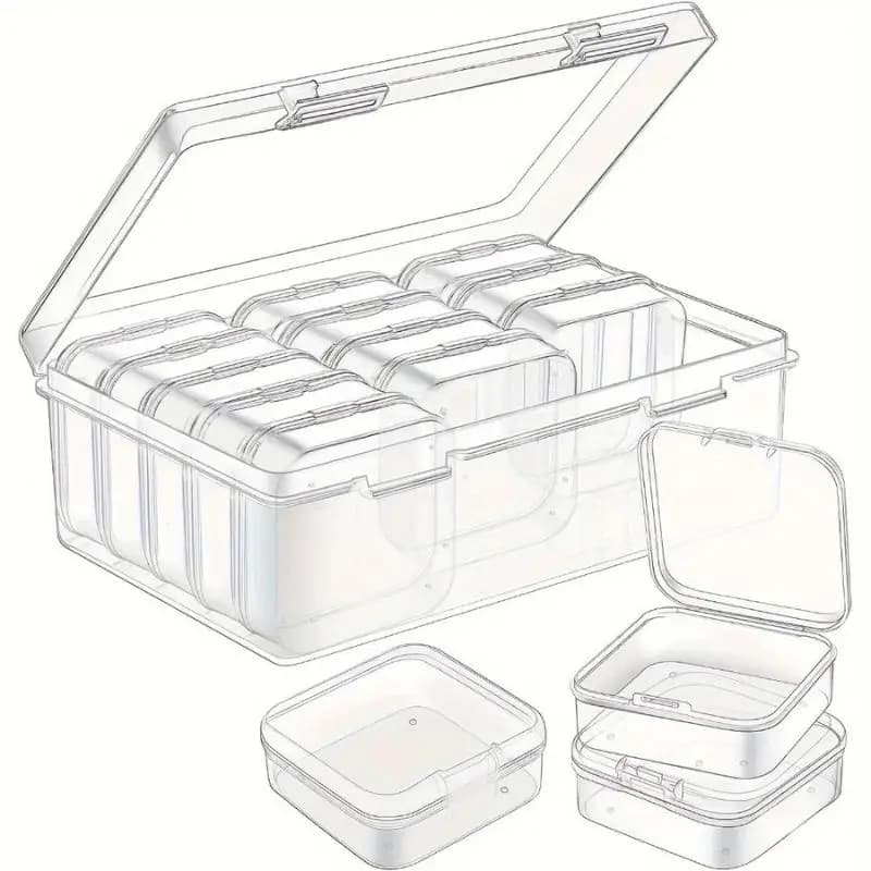 Clear Compartment Storage Organizer Box