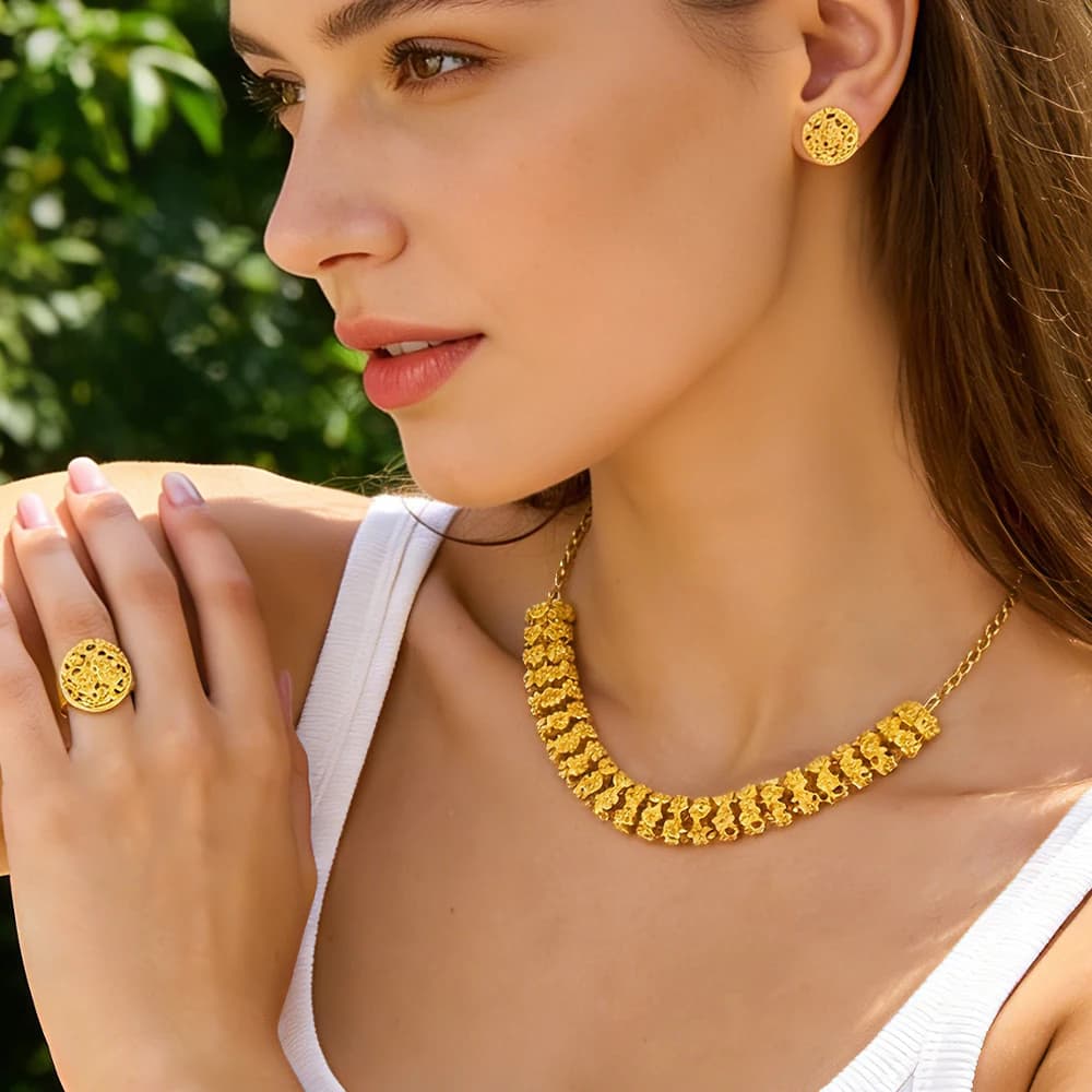 Women’s Jewelry Set Dubai High-quality Luxury Jewelry New Trendy African Women Jewelry Brazilian Bold Jewelry Set Wholesale