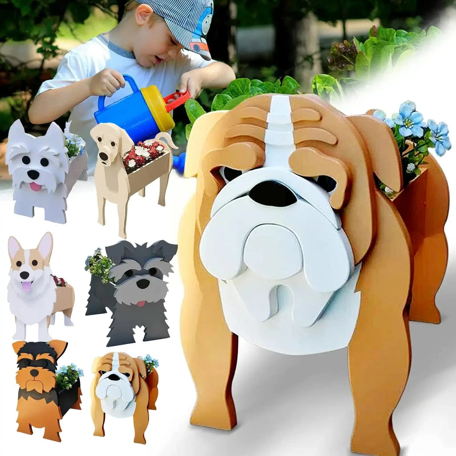 Cute Animal Dog Flower Planter Pot
