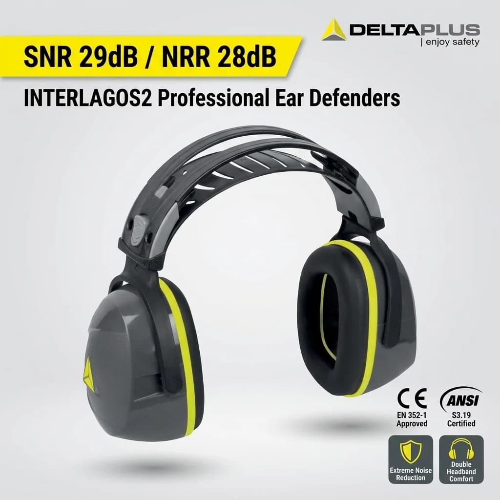 DELTAPLUS Earmuffs Noise Canceling Ear Protection Hearing Protection Industrial Safety Ear Defenders for Shooting Woodworking
