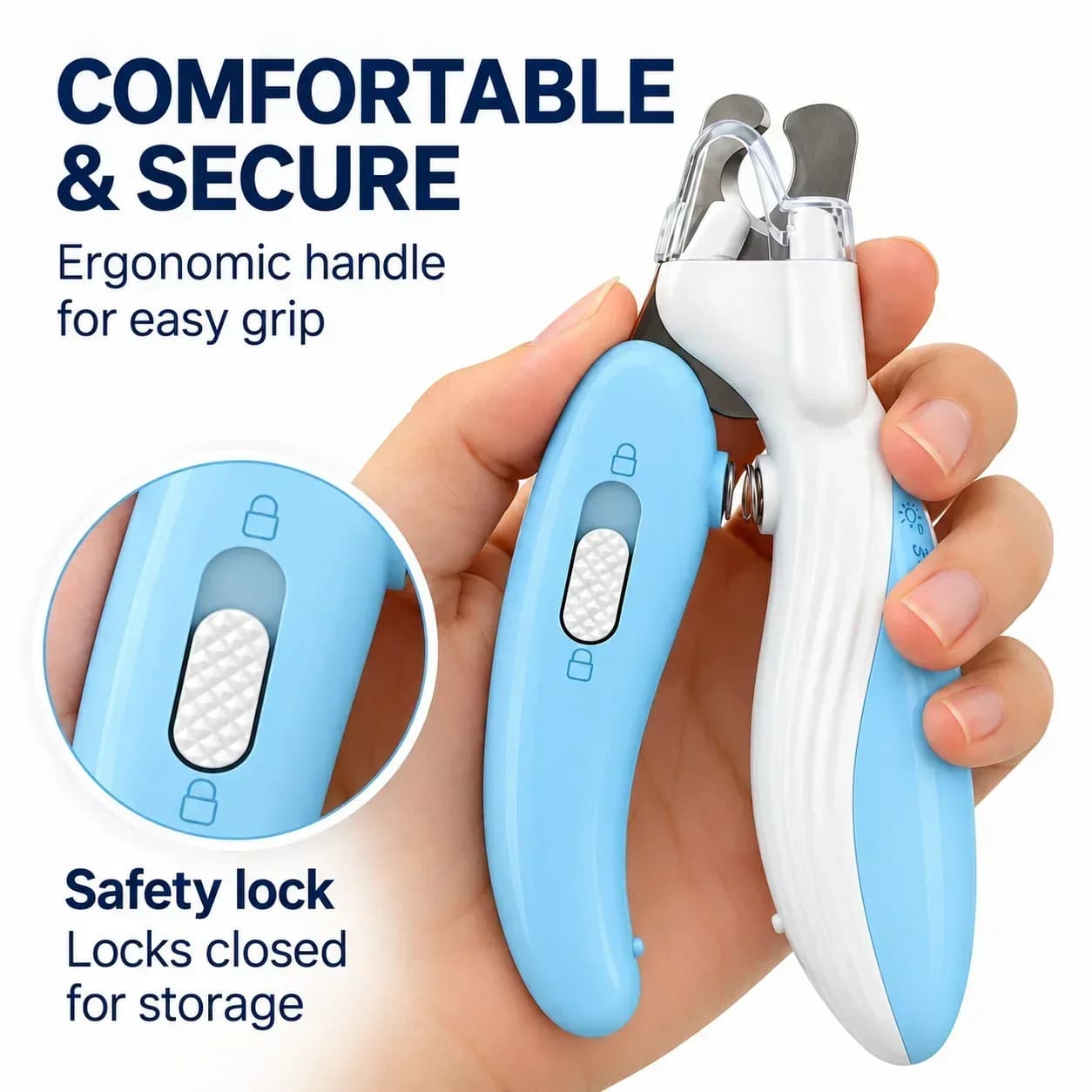 LED Pet Nail Clippers with Safety Guard