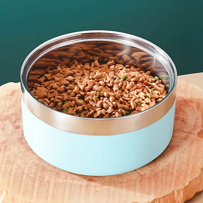 Stainless Steel Double-Layer Pet Food Bowl