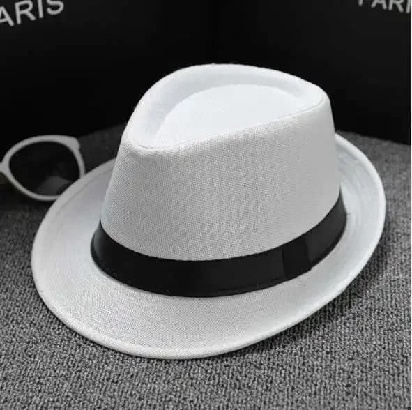 Men's Fedora Hat Cotton Linen Blend