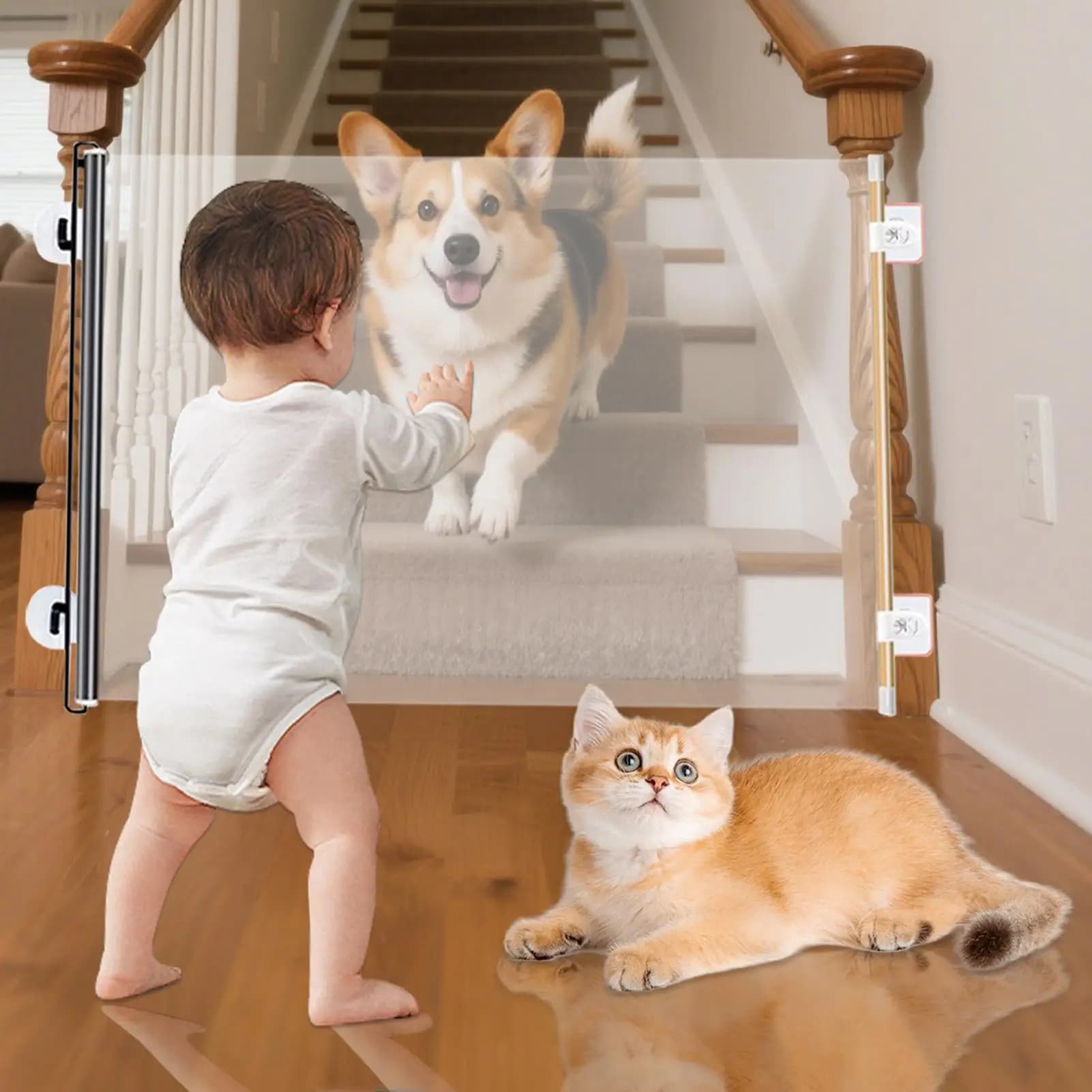 Retractable Mesh Pet Gate