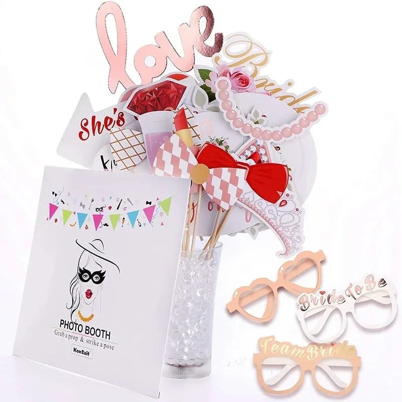 Wedding Photo Booth Props Set 23 Pieces