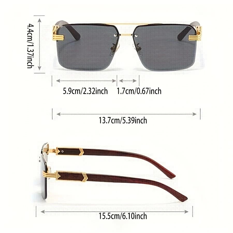 A Pair of Textured Double-Bridge Trendy Fashion Sunglasses, Suitable for Streetwear, Parties, Music Festivals, Gifting and Vacat