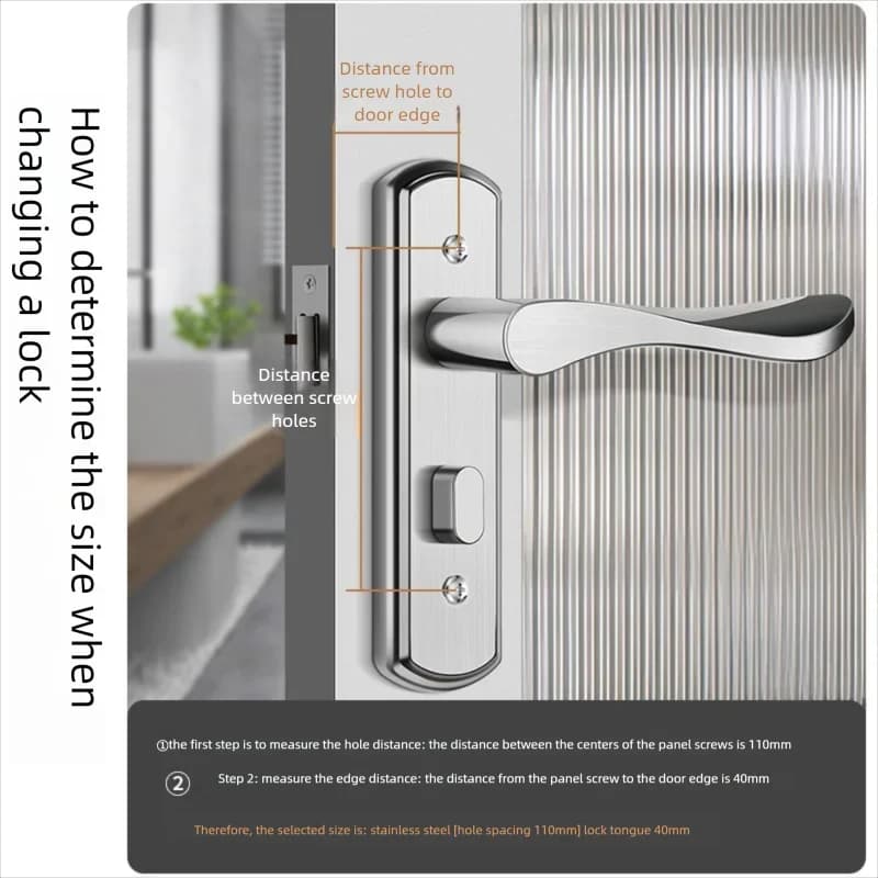 Bathroom Door Lock With Aluminum Alloy Handle