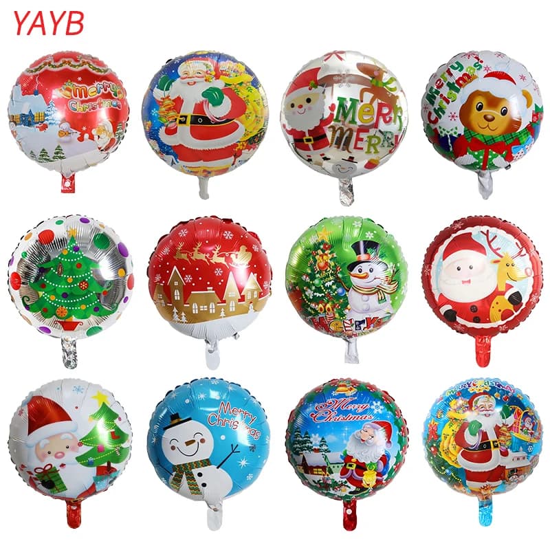 2025New Year's Party Decorations Merry Christmas Balloons Santa Claus Snowman Elk Globos DIY Christmas decorations