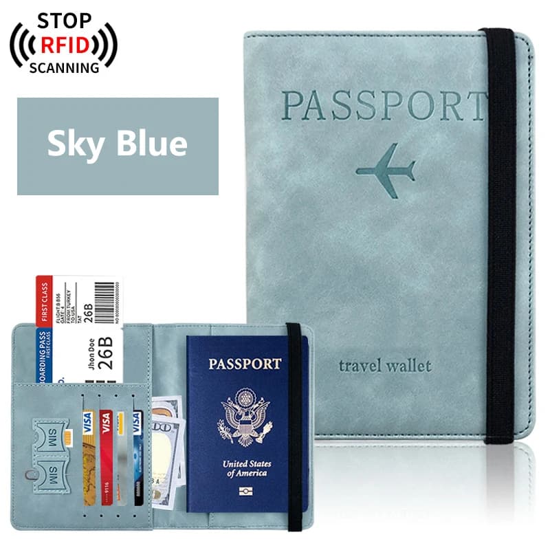 Passport Holder Wallet with RFID Blocking