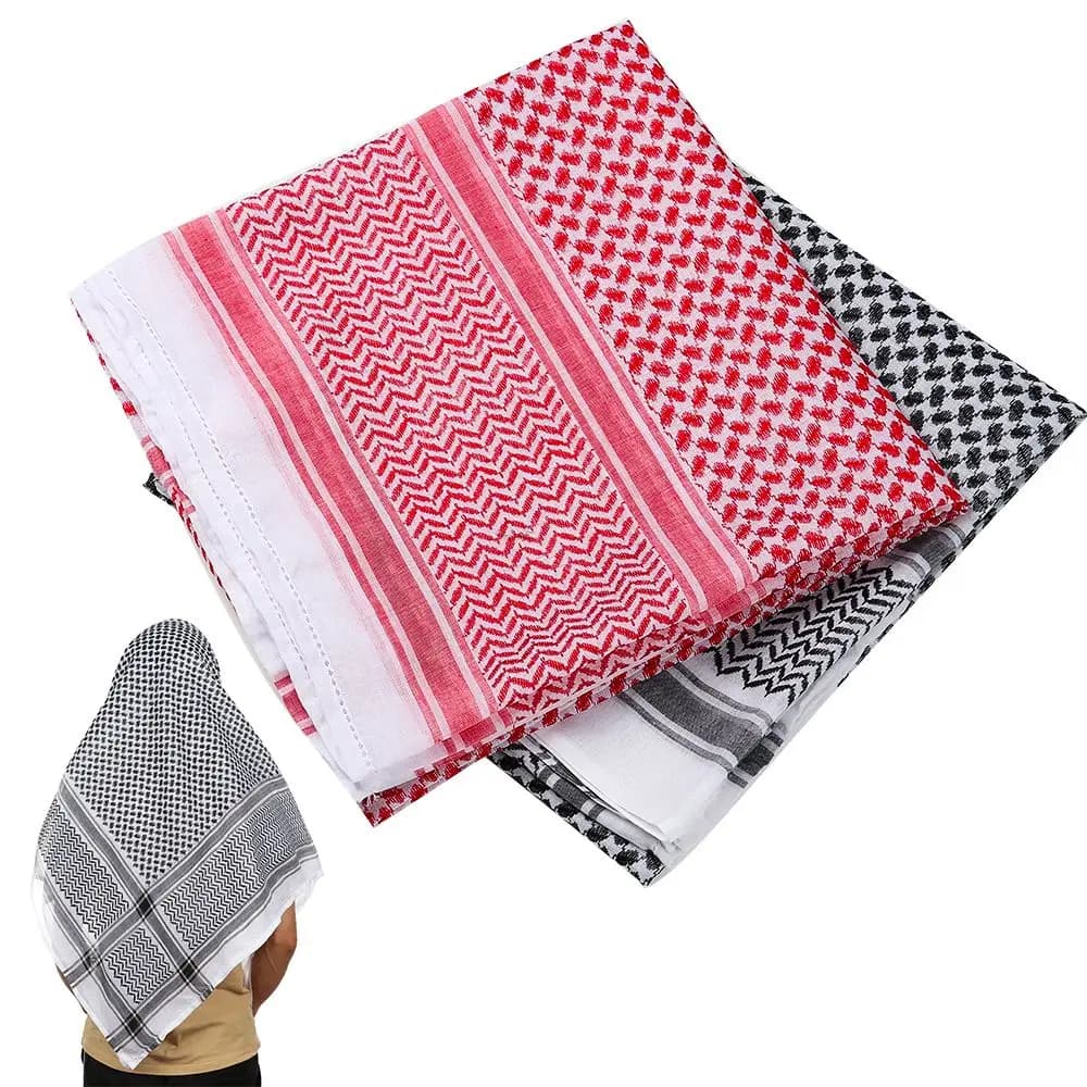 Plaid Shemagh Scarf with Aqel Rope
