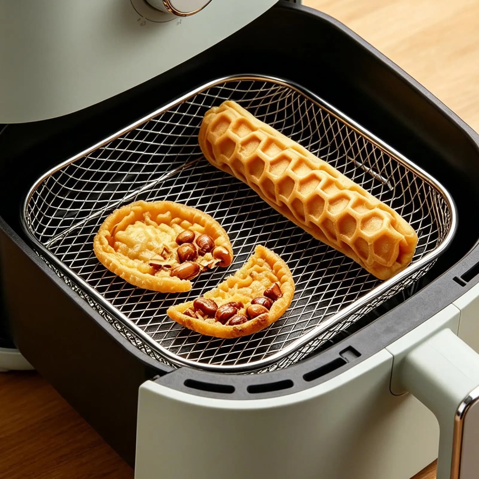 Air Fryer Universal Accessories Metal Oven Air Fryer Racks For Baking Stackable Grill Skewer Rack Fit All Airfryer 4.2Qt - 5.8Qt