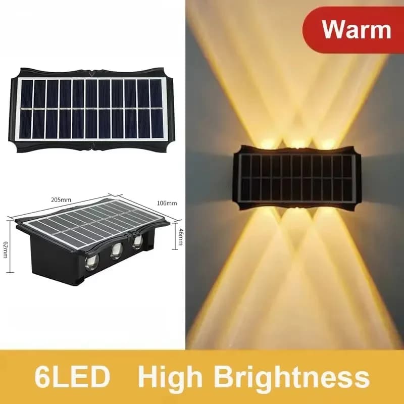 Solar Outdoor Wall Light Up and Down Beam