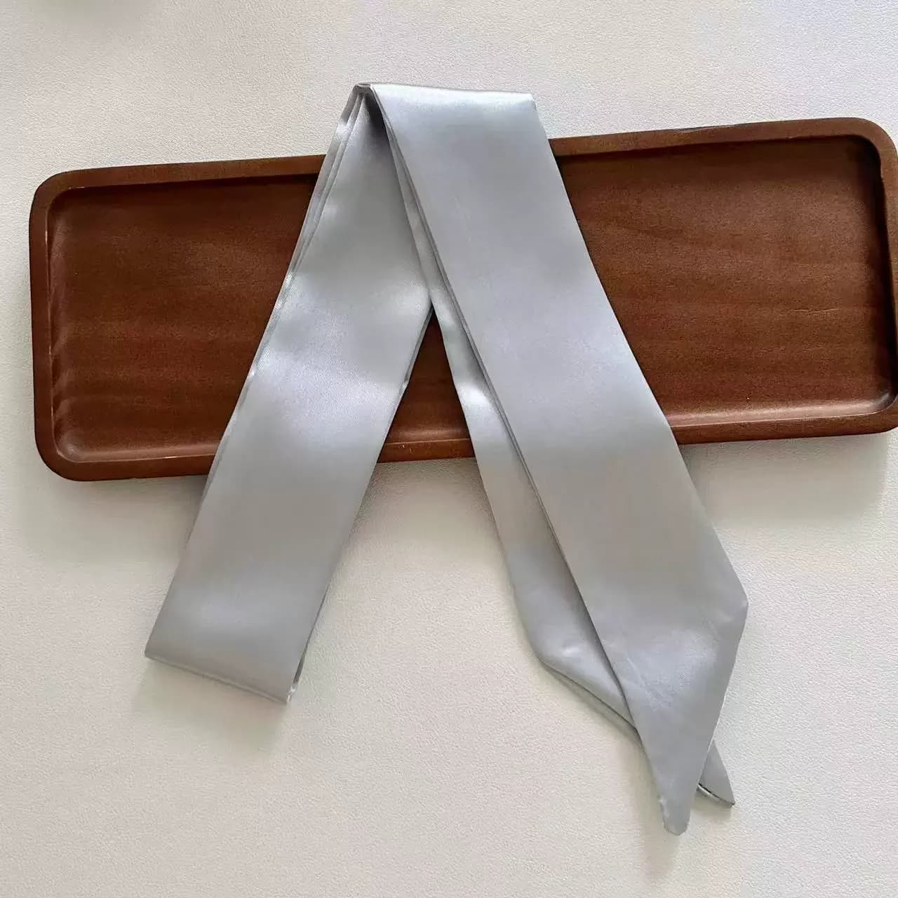 Long Skinny Satin Hair Scarf Headband