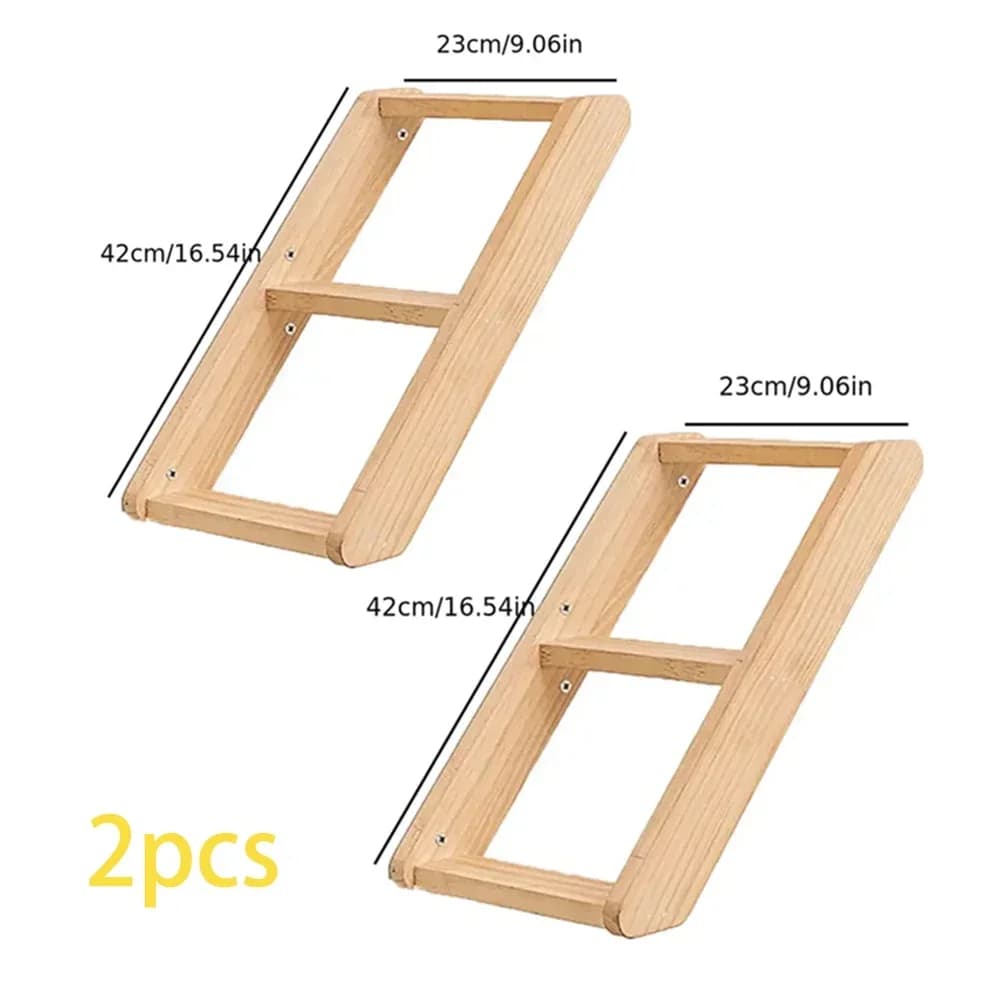 Wall-Mounted Cat Tree with Hammock and Stairs