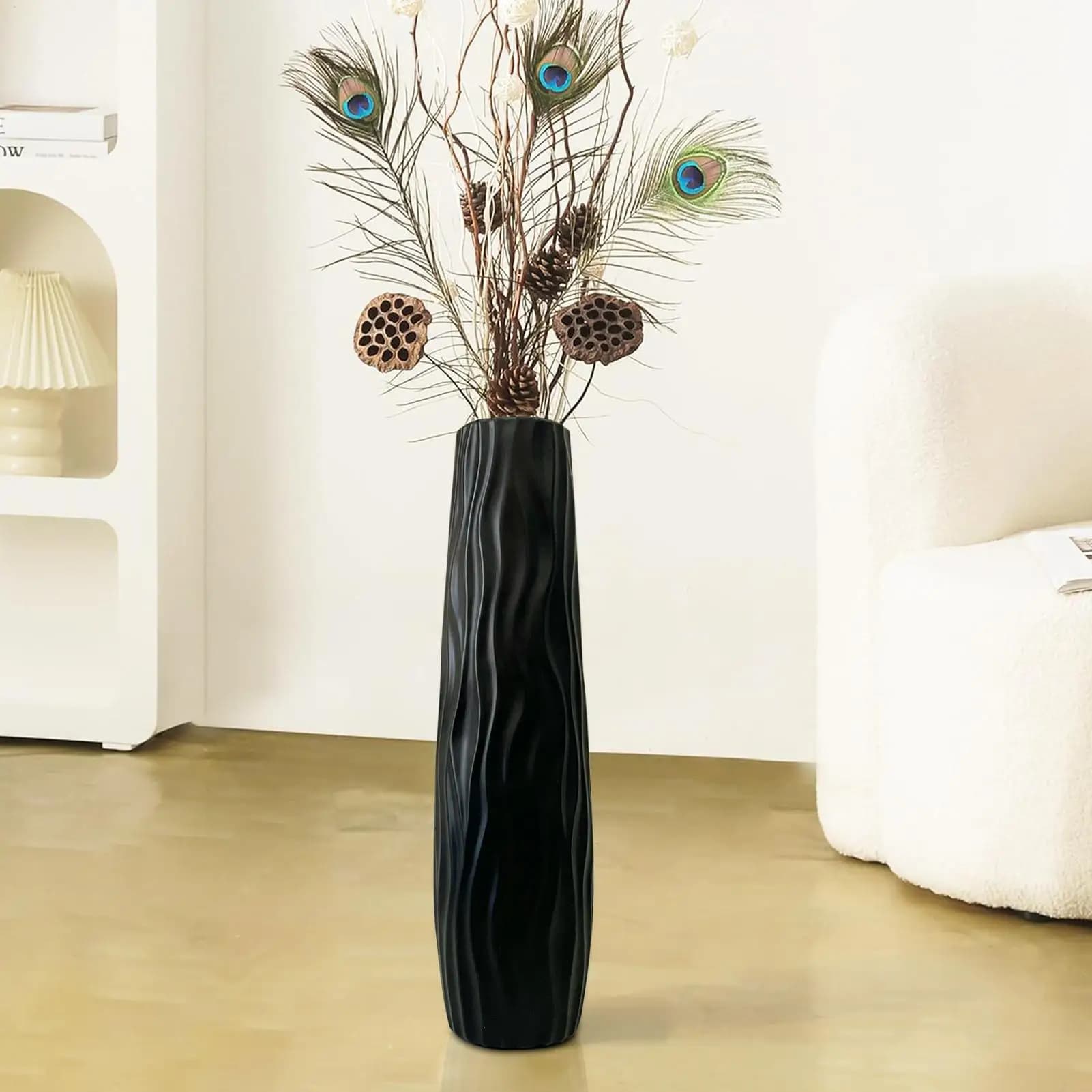58cm Textured Floor Vase
