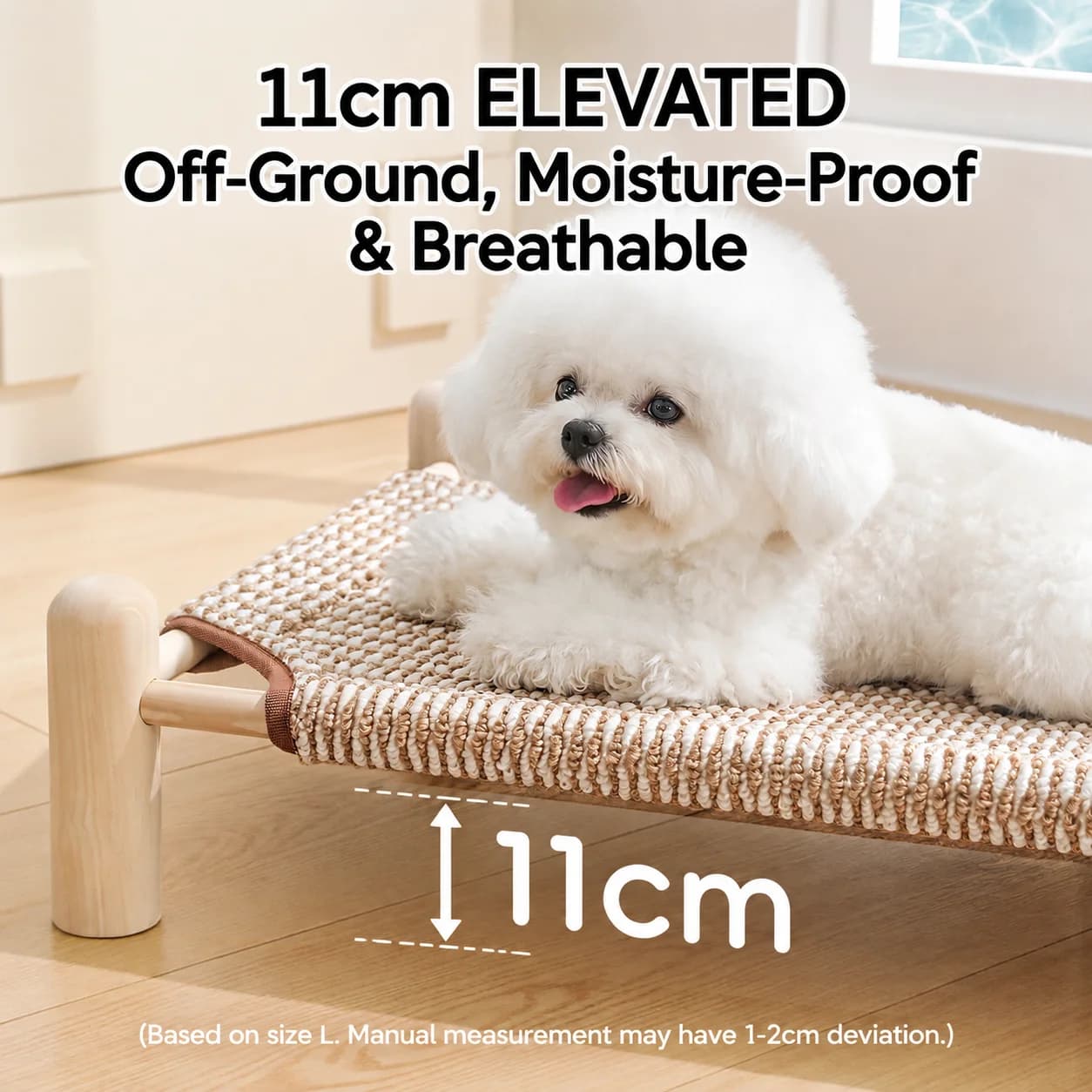 Elevated Wooden Frame Pet Cot