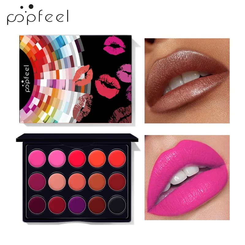 15-Color Mini Lip Gloss Palette