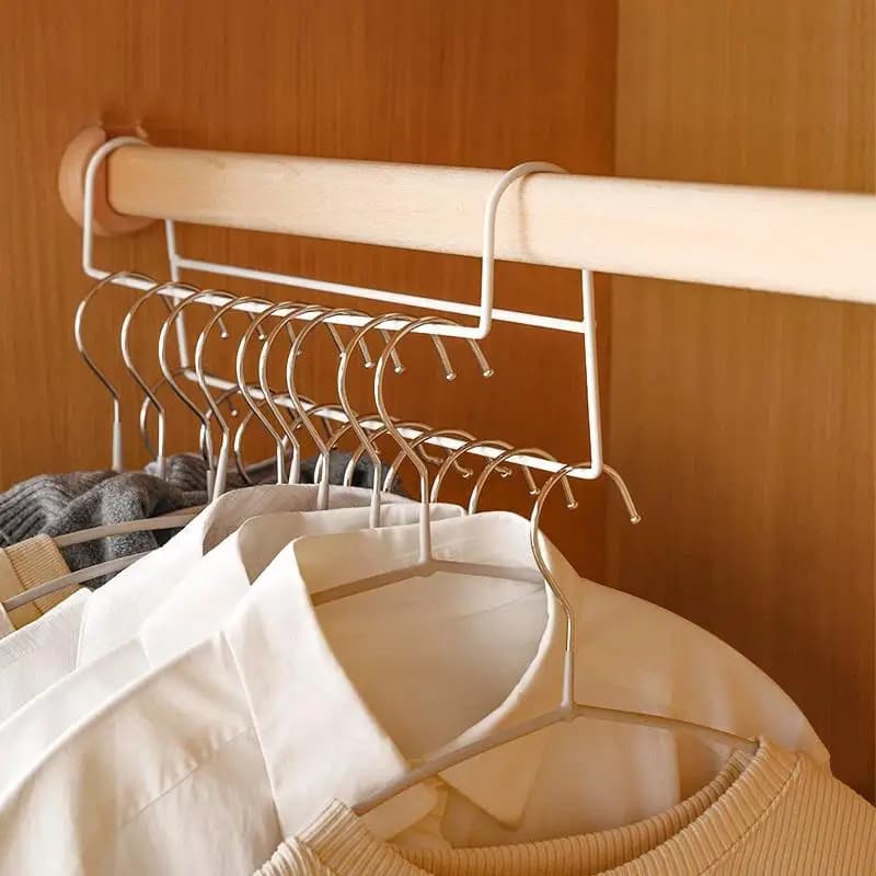 Staggered Closet Hanger Rod Organizer