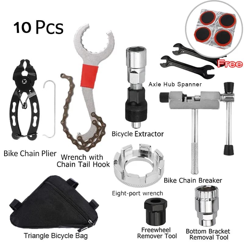 Bike Repair Tool Kit with Chain Breaker and Crank Puller