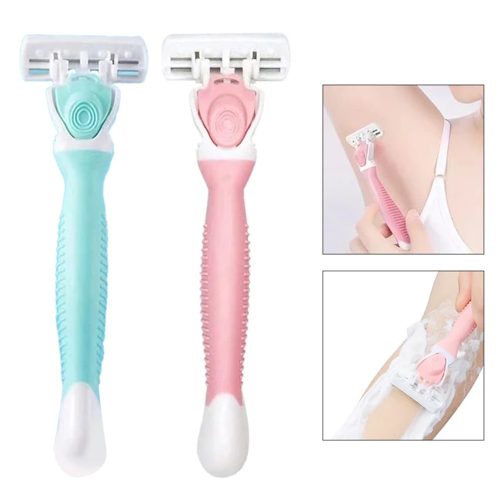 Women's Multi-Blade Razor With Replaceable Heads