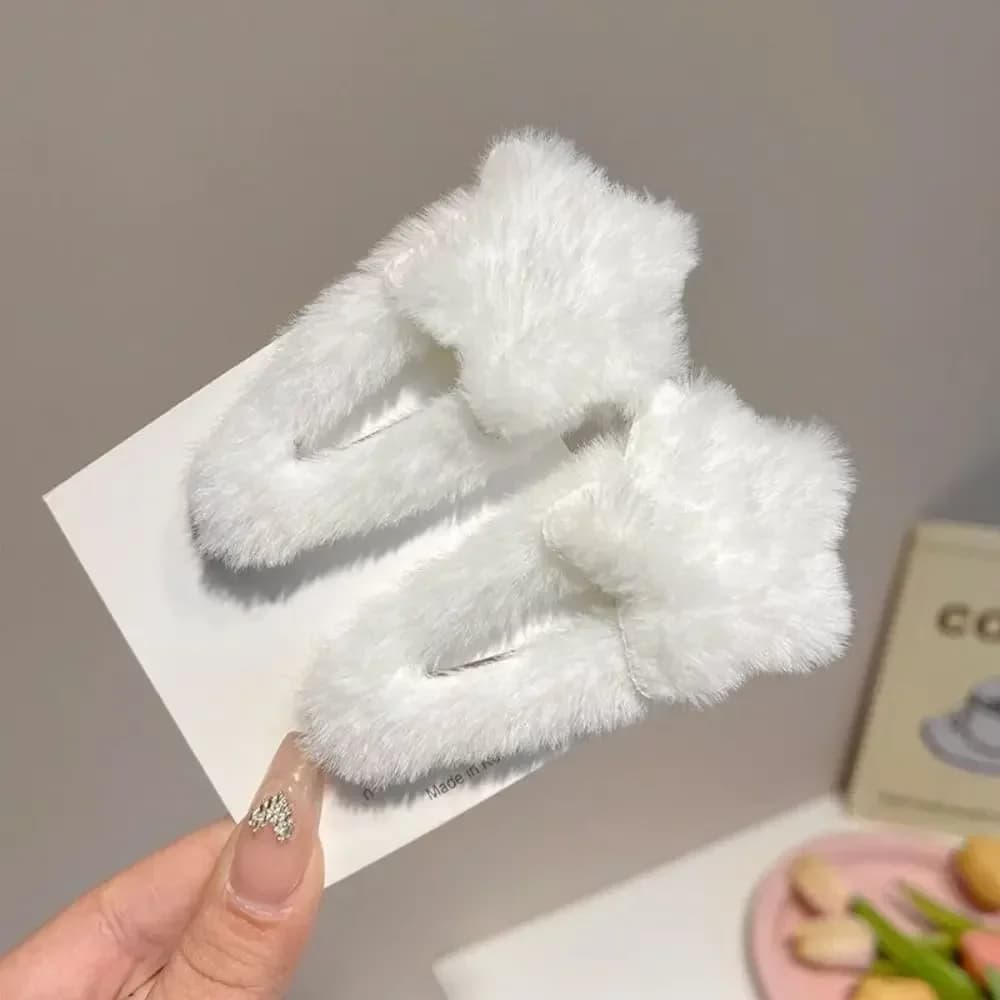 Plush Star Hair Clip Barrettes