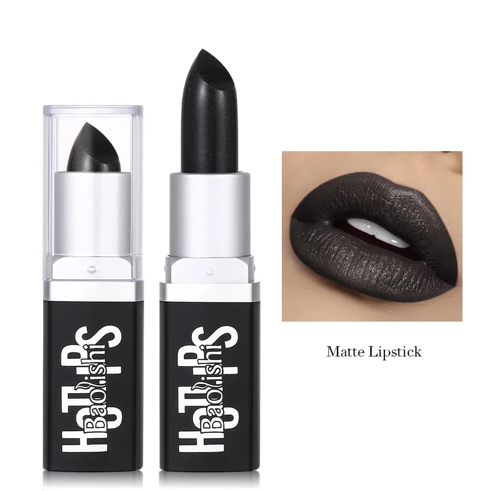 Matte Black Waterproof Lipstick