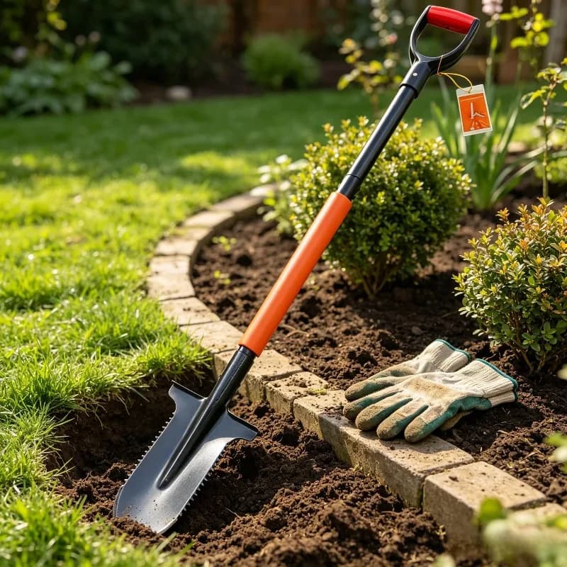 Stainless Steel Garden Spade with Removable Handle