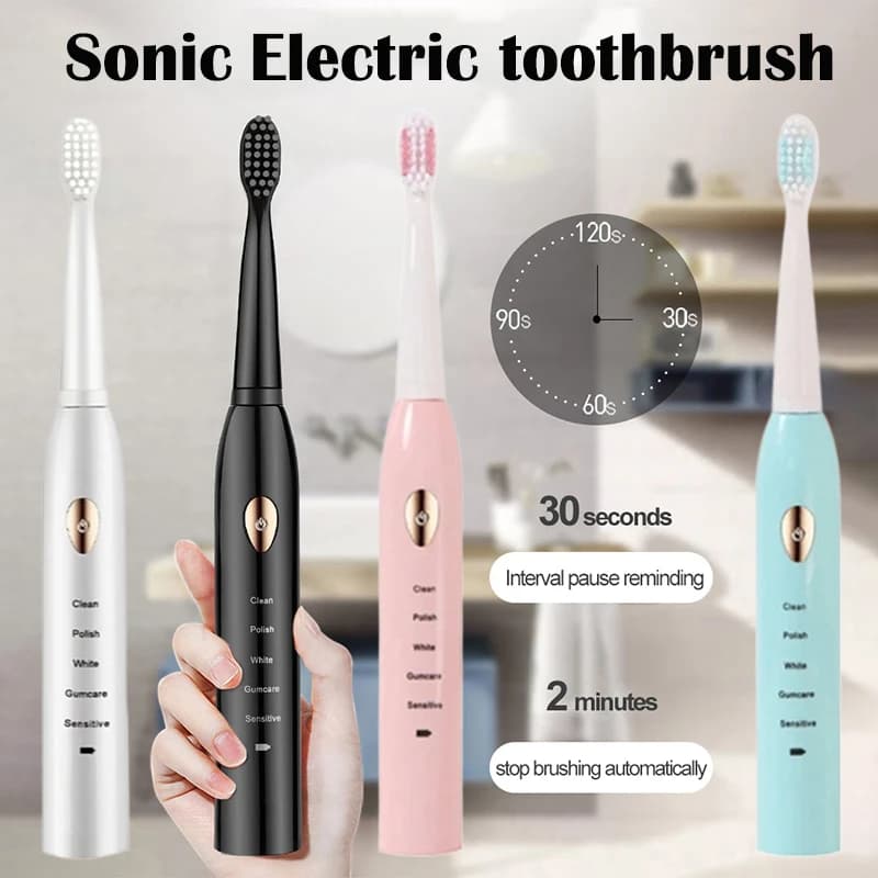 Electric Toothbrush USB Rechargeable IPX7 Waterproof