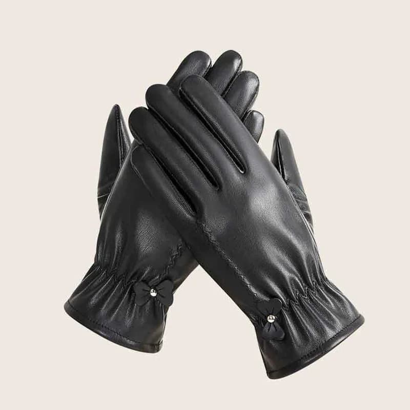 Women's Genuine Leather Winter Gloves