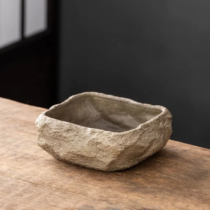 Ceramic Stone Texture Flower Pot