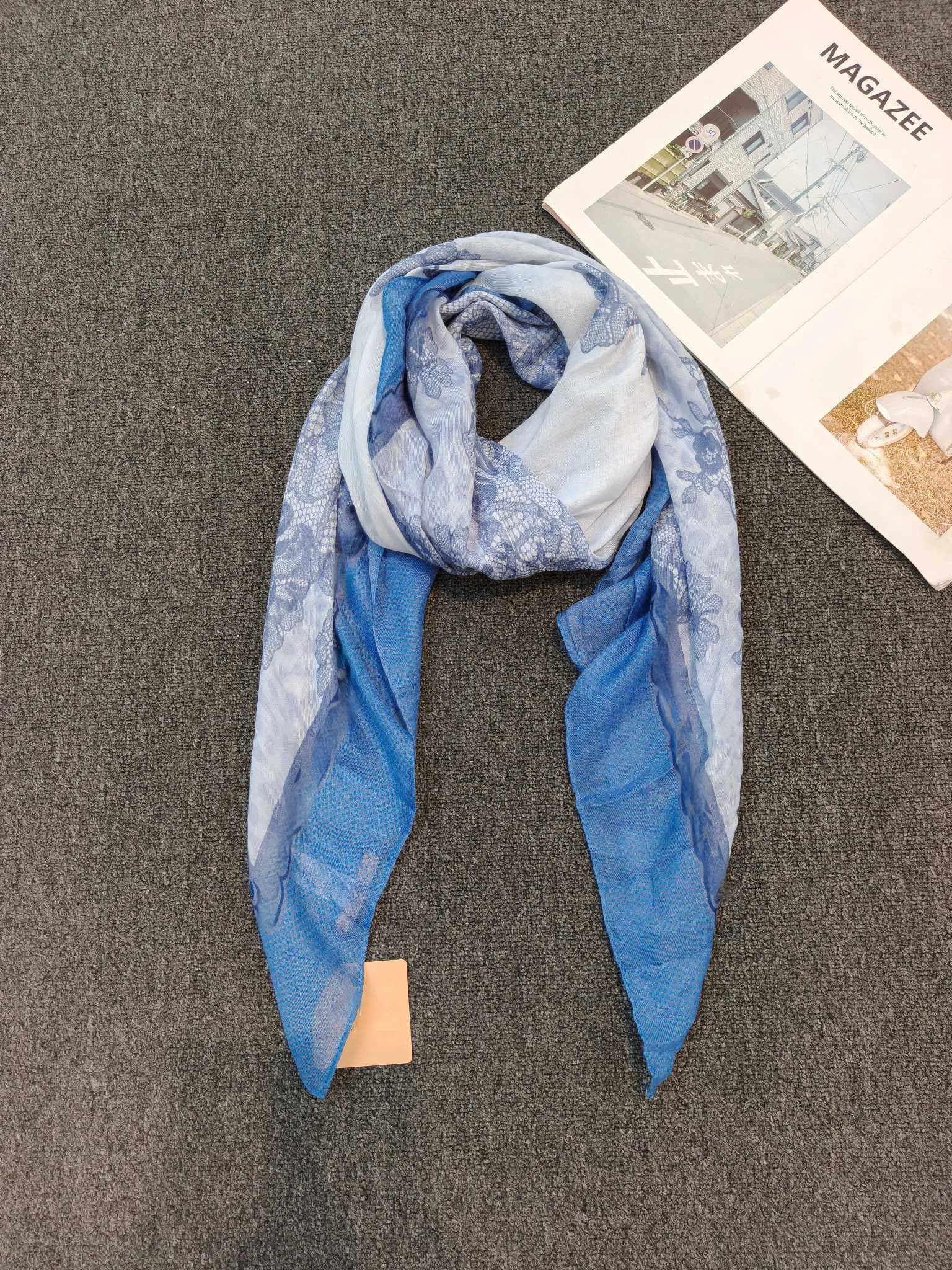European, American, Italian original scarf with printed temperament, versatile shawl, sun shading, warm and soft new style 11