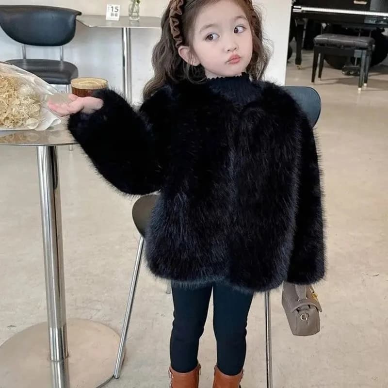 Girls Plush Winter Coat