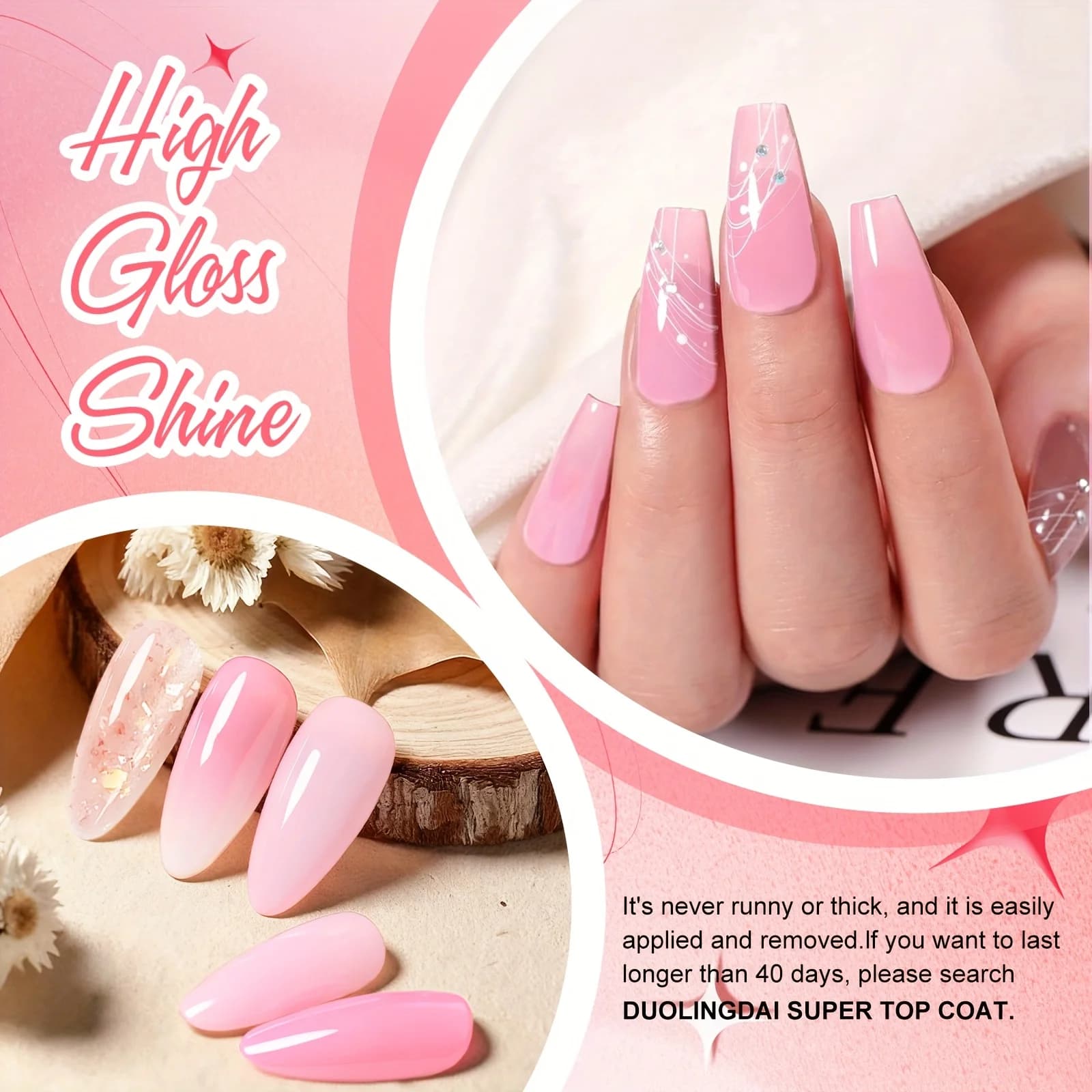 Poly Gel Nail Kit Starter with 4 Colors