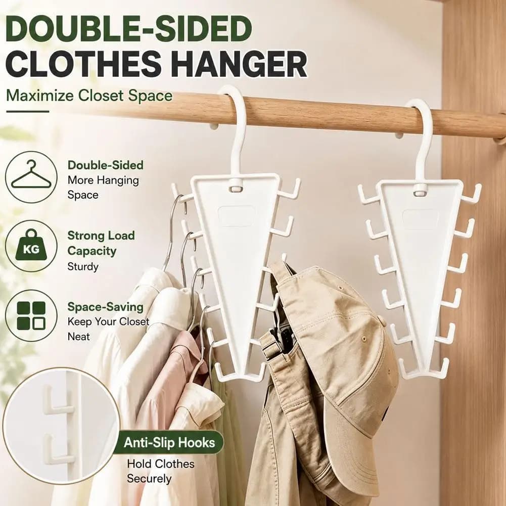 Multi-Slot Vertical Closet Organizer Hanger