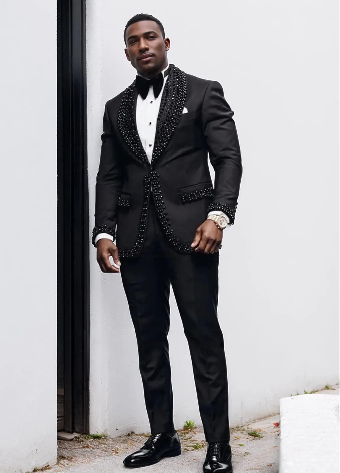 Men's Slim Fit Three-Piece Suit with Vest