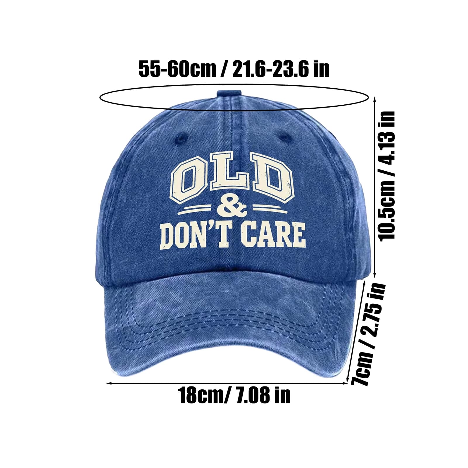 Don't Care Embroidered Vintage Baseball Cap