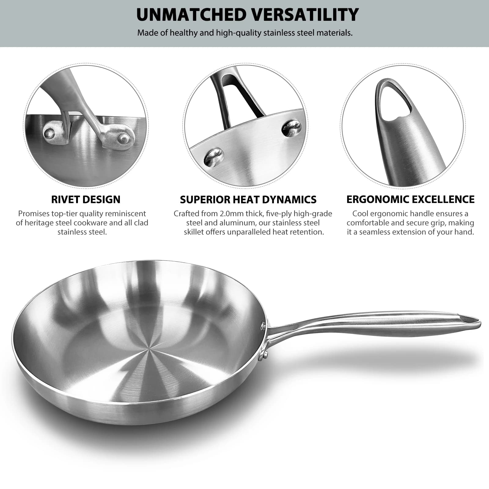 11-Inch Stainless Steel Frying Pan