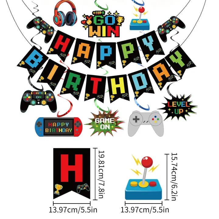 Video Game Birthday Party Decorations Kit