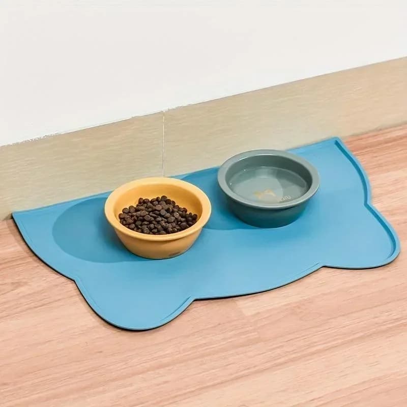 Pet Feeding Mat for Dogs Cats Silicone Cat Food Mat Non-Slip Waterproof Washable Spill-Proof Pet Placement Mat Pet Supplies