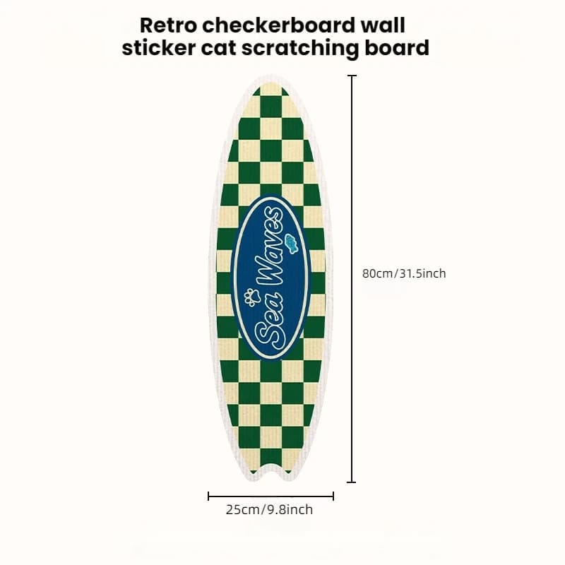 Surfboard Wall-Mount Cat Scratcher