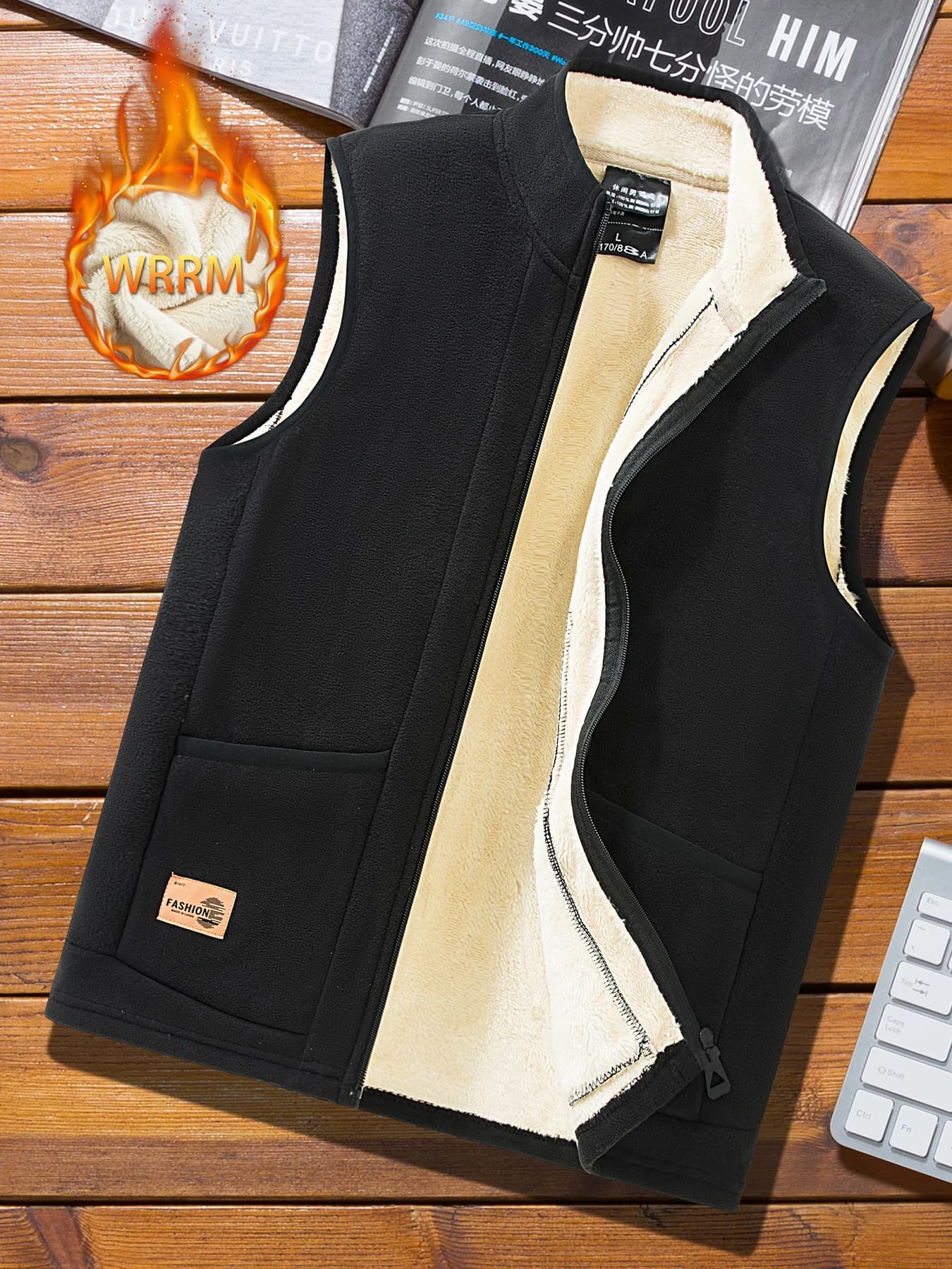 Men's Fleece Lined Vest Jacket